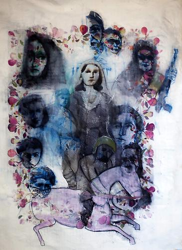 Pear Tree 2011 
Mixed media on fabric
75 x 52 in / 191 x 132 cm