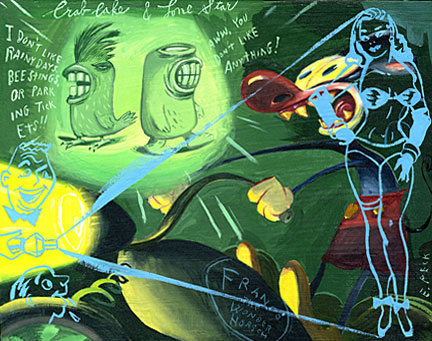 Everett Peck
Crabcake Redux
Gouache on wood
11 x 14 inches