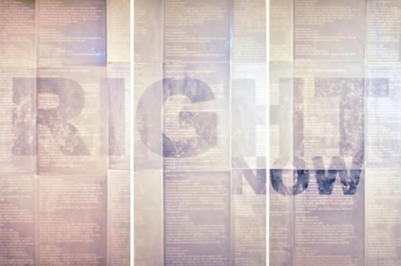 Right Now
49" x 74" triptych
encaustic on archival print mounted on wood
2011