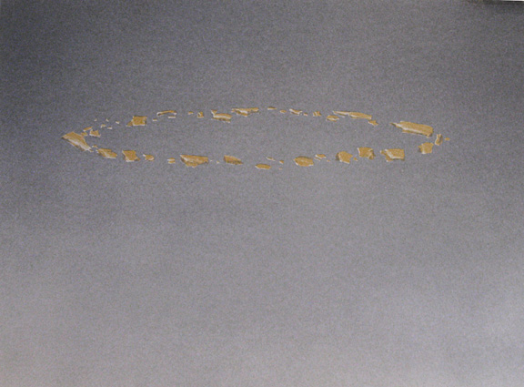 Ed Ruscha
Cheese Oval, From Various Cheeses Series, 1976
2-color lithograph printed on aluminum from an edition of 39
14.75 x 20.25 inches