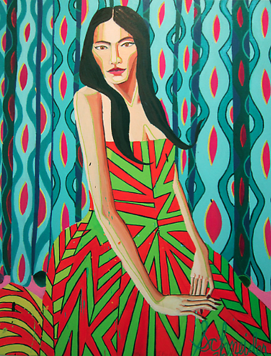 "Mie in Dress"
Ryan Schneider, 2011
Oil On Canvas
52 x 40 inches