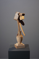 John Udvardy
 Spiritwalker/Muse , 2011
earthenware, painted cardboard, wood, 25 x 8 x 10 inches
Listing #5