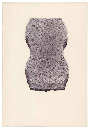 Untitled (Sponge), 2005, ballpoint on paper, 8 x 5.55 inches