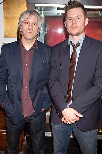 Lee Ranaldo (left) with Rock, Paper, Scissor curator, Jon Cournoyer (right)
photo courtesy of andrew stiles