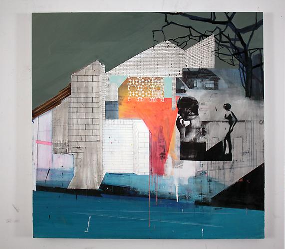  Suburban Vampyre , 2010
Silkscreen, oil on canvas
58 x 60 inches