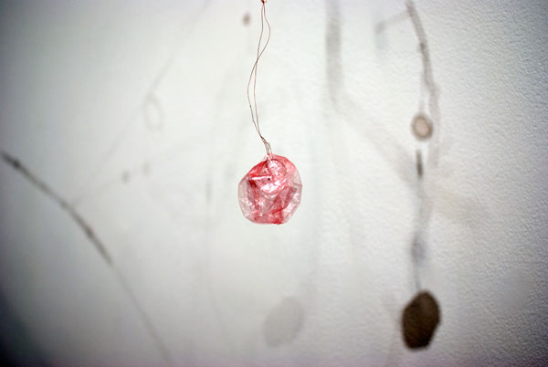 Julianne Swartz, Pink (detail), 2009
Stainless steel wire and mixed media, 34 x 36 x 20 inches