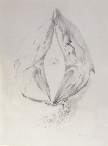  Early Eye, 1948 
Pencil on paper, 14 x 10 in.
Wadsworth Antheneum Museum of Art, Hartford, CT