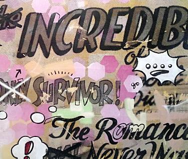 Dan Monteavaro
"the unincredible story of survival"
32"x40"
oil and ink on canvas
2012