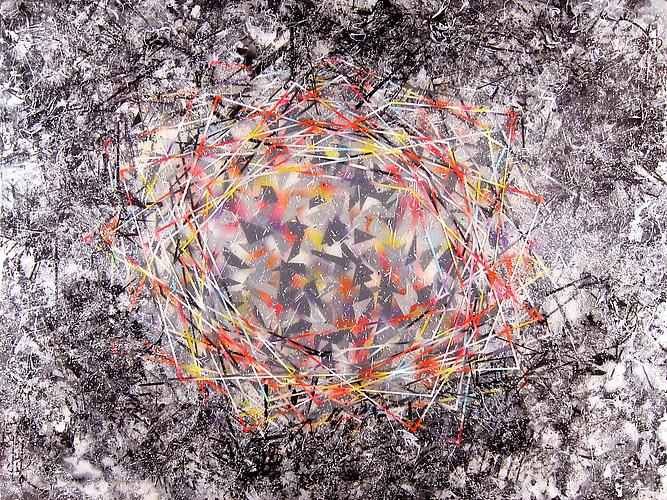 The City, 2011
acrylic, mixed media and resin on panel
30 x 40 inches