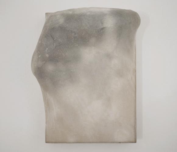  Stretch Drawing (top heavy) , 2013, rock, wood, Abaca paper, 7 x 11 x 5 inches