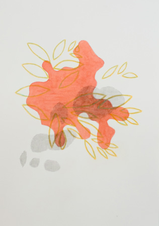 Untitled, 2010, Watercolor, color pencil, graphite on paper, 20 x 14.25 inches