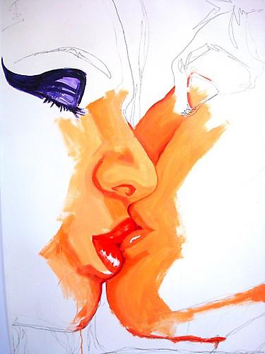 Untitled drawings (Paper Kisses), 2009
Mixed media on paper
44 x 30 inches