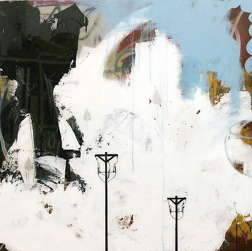 Waiting for the snow
48" x 48"
mixed media on canvas
2009
