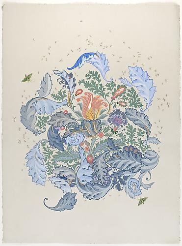 Anda Dubinskis, 2010
 Ants & Meal Worms , gouache on paper
30" x 22"