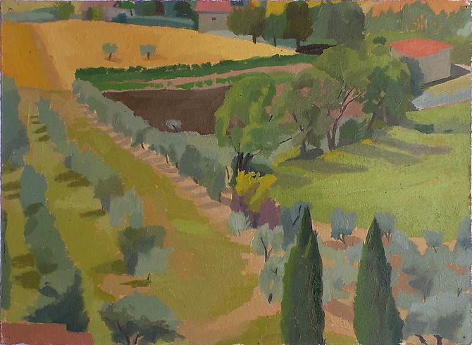 Celia Reisman, 2012
 Dark Field , oil on paper
11.5" x 15"