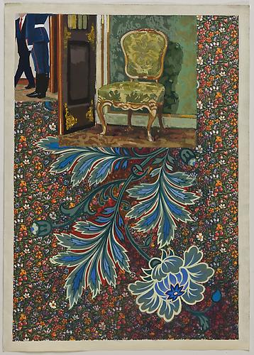 Anda Dubinskis, 2009
 Florid , gouache on paper
19" x 15"