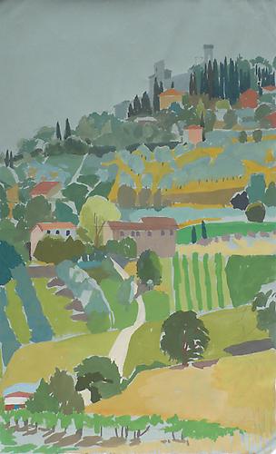 Celia Reisman, 2012
 Montecastello Top , gouache on paper
9.5" x 12.5"