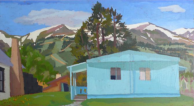 Celia Reisman, 2011
 Colorado Blue , oil on panel
12" x 22"