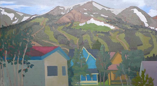 Celia Reisman, 2011
 Colorado Slopes , oil on panel
12" x 22"