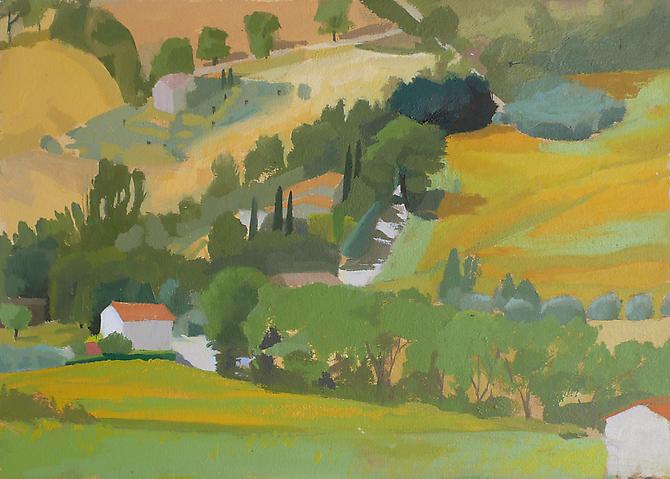 Celia Reisman, 2012
 Sunflowers , oil on paper
11.5" x 15"