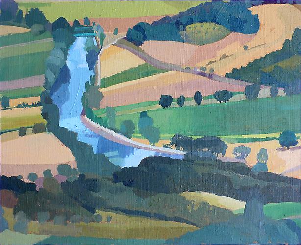 Celia Reisman, 2012
 Tiber River , oil on linen
11" x 14"