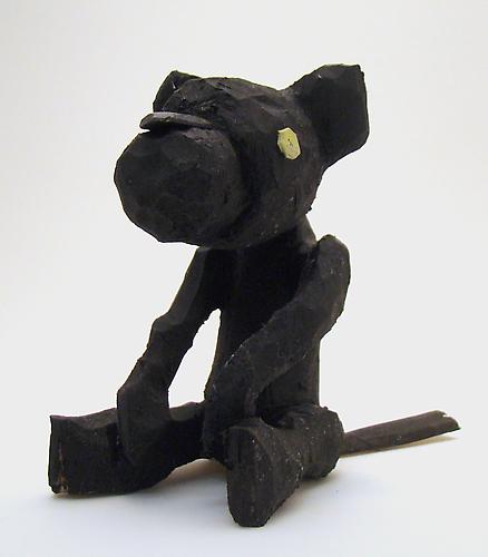 Andrew Smenos
 Black Cat , 2012
Basswood
5 x 4 x 3 inches