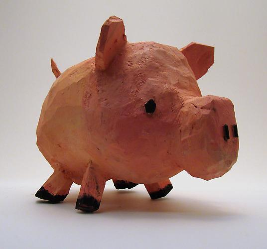 Andrew Smenos
 Pig , 2012
Basswood
4 x 5 x 3 inches