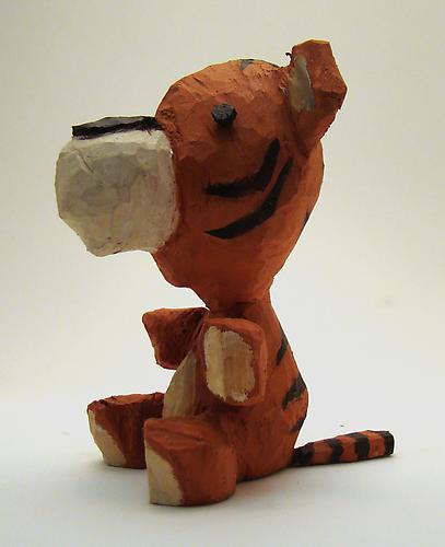 Andrew Smenos
 Tiger , 2012
Basswood
4 x 3 x 3 inches