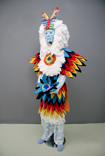An Empathic (Mie)
Saya Woolfalk, 2012
fabric, mannequin, paper macho, plaster, plastic beads
2' x 2' x 5'6"