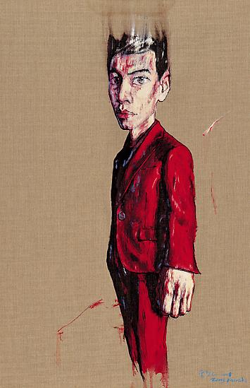 Zeng Fanzhi, "Portrait 08-4-1" 
2008
Oil on canvas
43 1/4 x 28 3/8 inches (110 x 72 cm)