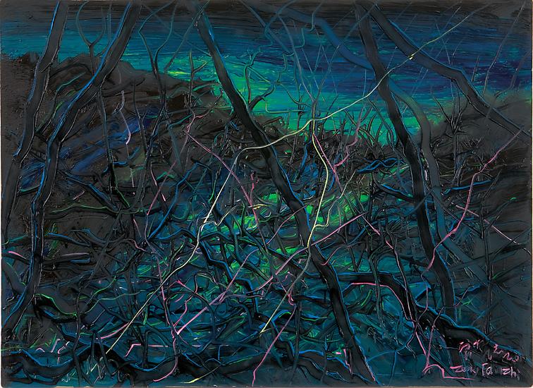Zeng Fanzhi, "Untitled 08-4-1"
2008
Oil on canvas
31 1/2 x 43 1/4 inches (80 x 110 cm)