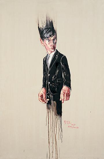 Zeng Fanzhi, "Portrait 08-1-5"
2008
Oil on canvas
86 5/8 x 57 1/8 inches (220 x 245 cm)