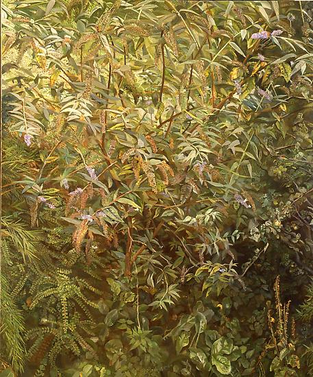 Lucian Freud, "Garden, Notting Hill Gate," 1997
Oil on canvas, 70 5/8 x 59 inches
