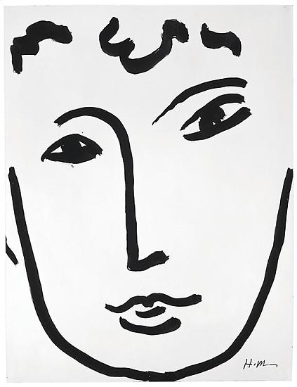 Henri Matisse, "Full Face," 1952
Brush and ink on paper, 25 5/8 x 19 5/8 inches