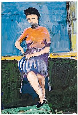 Richard Diebenkorn, "Untitled," 1956
Gouache and ink on paper, 16 x 10 7/8 inches Image