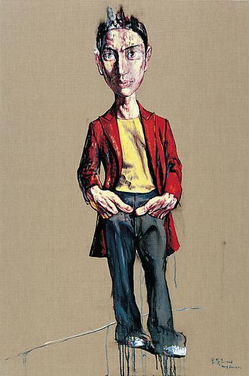 Zeng Fanzhi, "Portrait 08-12-6" 
2008
Oil on canvas
59 1/2 x 41 3/8 inches (151 x 105 cm)