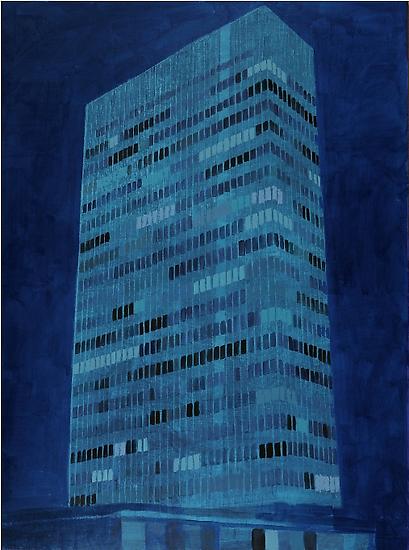 Enoc Perez, "Lever House, NY"
May 2010, Oil on canvas
80 x 60 inches