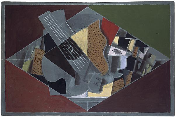 Guitar and Glass
1917
Oil on canvas
23 ⅝ x 36 inches (60 x 91.5 cm)
Collection Kröller-Müller Museum, Otterlo, The Netherlands
© 2011 Artists Rights Society (ARS), New York / ADAGP, Paris Image