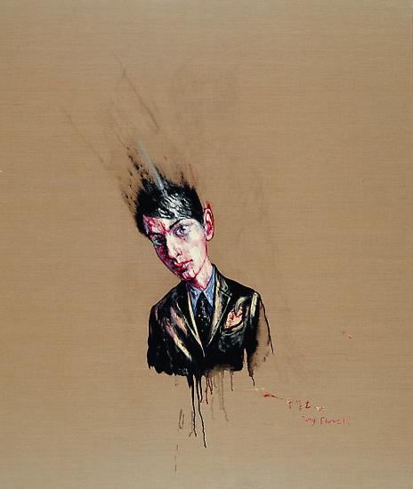 Zeng Fanzhi, "Portrait 07-8-4" 
2007
Oil on canvas
74 5/8 x 62 7/8 inches (189.6 x 159.7 cm)