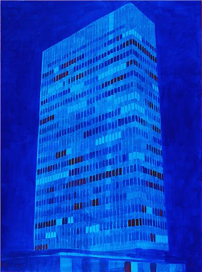 Enoc Perez, "Lever House, NY"
2010
Oil on canvas, 80 x 60 inches