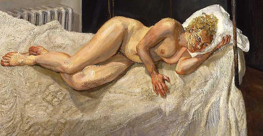Lucian Freud, "Ria, Naked Portrait," 2006-7
Oil on canvas, 34 x 64 inches
