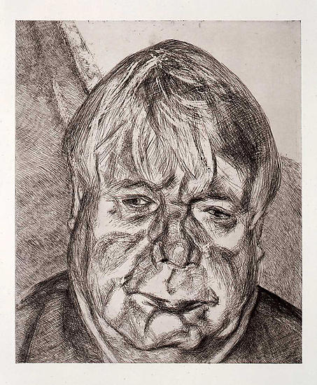 Lucian Freud, "Donegal Man," 2007
Etching on Somerset white paper, edition of 46, 26 1/4 x 22 1/4 inches
