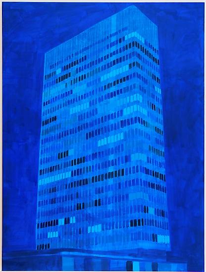 "Lever House, NY," 2010
Oil on canvas, 80 x 60 inches