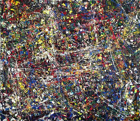 Jean Paul Riopelle, "Quinze Chevaux Citroën (Fifteen Horsepower Citroën)"
1952
Oil on canvas
75 x 90 1/2 inches (190 x 230 cm) Image