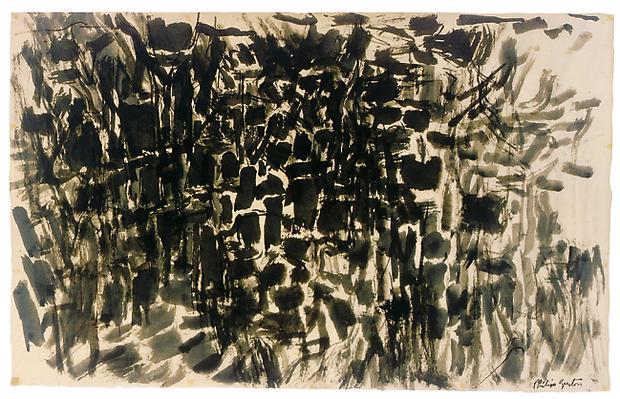 Philip Guston, "Untitled," c. 1953
Ink on paper, 24 1/2 x 39 inches Image