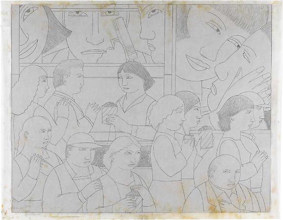 Final Drawing for Popcorn, 2008
Pencil on paper with pastel tone on reverse
40 x 50 inches
101.6 x 127 cm
Signed and dated at lower left: AVS / 14 Mar 2008
$7,500 Image