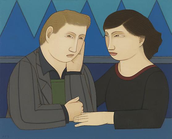 Couple at the Zig Zag Club, 2008
Oil on linen
8 x 10 inches
Signed at lower left: AVS
$12,000 Image