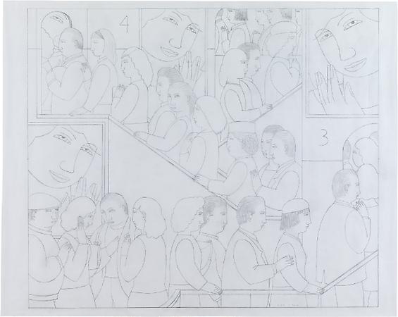 Final Sketch for On the Stairs, 2010
Pencil on paper
36 x 45 inches
Signed and dated at lower left: AVS / 2.2010
$6,000 Image