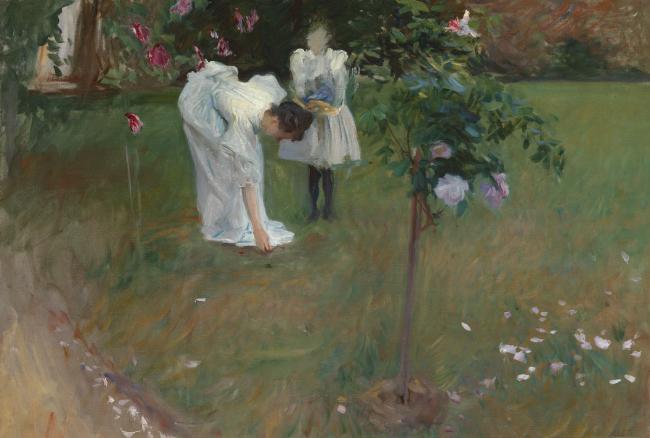 John Singer Sargent (1856-1925)
Garden Study with Lucia and Kate Millet, 1886
Oil on canvas
24 1/2 x 35 1/2 inches
Anonymous, Washington, DC Image