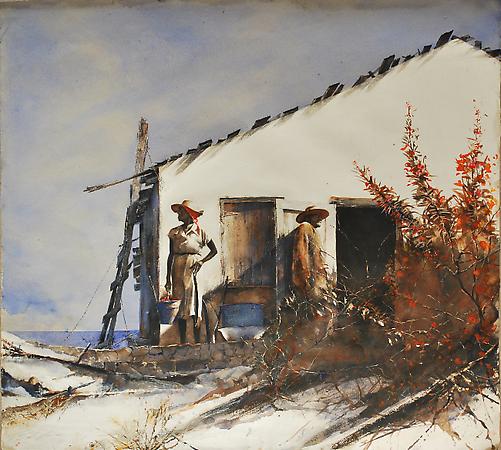 The Reverend and Mrs. Rolle, 2010
Drybrush watercolor on Twinrocker paper
19 3/4 x 22 inches Image